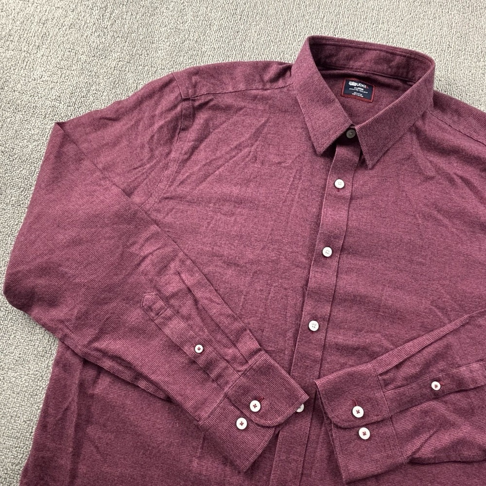 UNTUCKit Shirt Adult Extra Large Red Button Up Long Sleeve Casual Preppy Men's - Picture 2 of 14